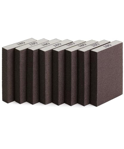 Bates- Sanding Sponge, 8 pcs, 180 Grit, Sandpaper Block, Sanding Blocks for Wood, Drywall Sanding Block, Drywall Sanding Sponge for Wood, 180 Grit Sanding Blocks Drywall, Sandpaper for Drywall Sponge - size: 8 Pack, 180 Grit