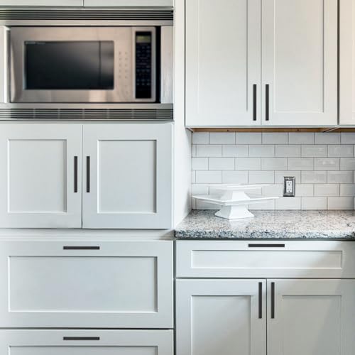 30 Pack Matte Black Cabinet Pulls knurled 7-1/2 Inch Hole Centers Kitchen Cabinet Handles Black Drawer Pulls Dresser Handles - color: Matte Black, size: 7-1/2'' Hole Center(192mm)