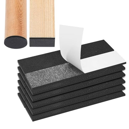 CHUNZEXI Non-Slip Furniture Pads, 12 Pack 1 x 4 Inch Sticky Rubber Strips - size: 4x1 inch 12 Rectangular