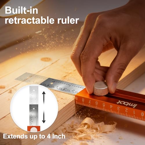 Imbot Leveling Marking Ruler Adjustable for Carpentry Woodworking