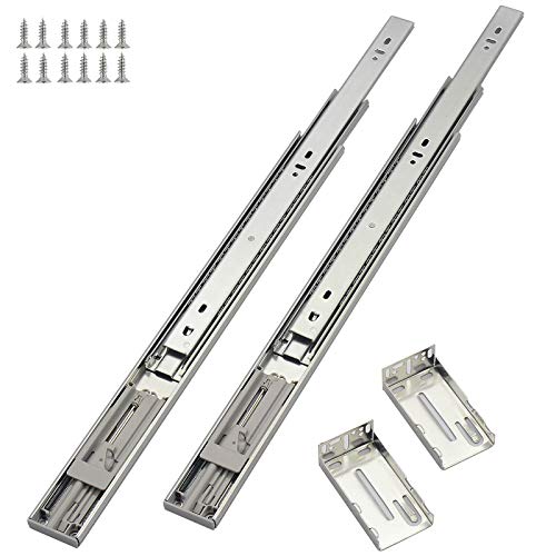 OCG Soft Close Drawer Slides 22 Inch (10 Pairs), Full Extension Ball Bearing Side Mount Drawer Slides for Cabinets with Face Frame - size: 22 inch (10 pairs)+brackets