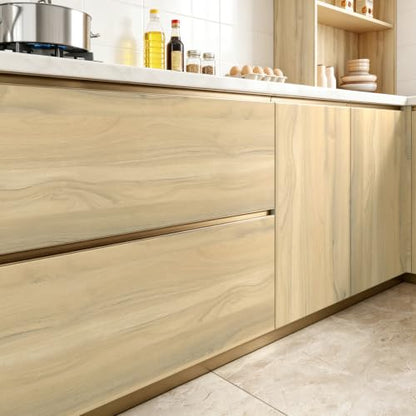 Livelynine 15.8x394 Oak Wood Contact Paper Peel and Stick Countertops Waterproof Laminate Countertop Sheets Veneer Wood Grain Vinyl Wrap Adhesive Kitchen Counter Cover Desk Wallpaper Dorm Removable - size: 15.8"W x 394"L