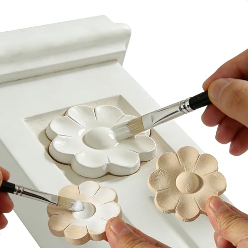 Nsrisml Wooden Decals Trim Rosette Inlays, Wood Appliques Onlays for Wall Cabinet Dresser Staircase DIY Projects(8Pcs, 11.81") - color: 8-pack, size: 30x7cm/11.81"x2.76"