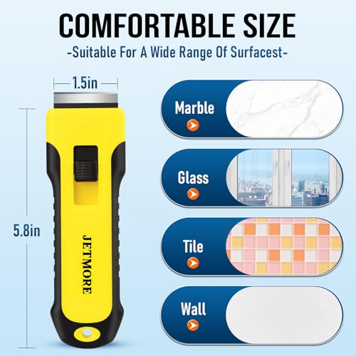JETMORE Razor Blade Scraper with 15 Blades, Paint Scraper for Cleaning