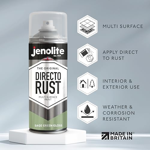 JENOLITE Directorust Gloss Finish Aerosol, Sage Green 1x13.5oz - color: Sage Green