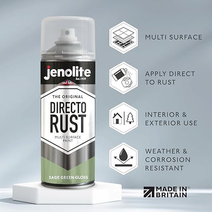 JENOLITE Directorust Gloss Finish Aerosol, Sage Green 1x13.5oz - color: Sage Green