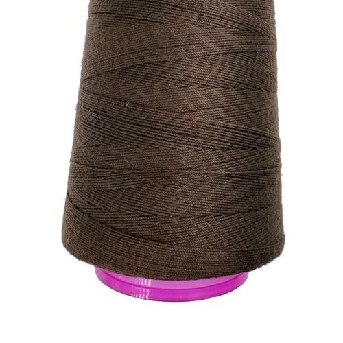 Thick Polyester Thread for Wig Making & Hair Extension Sewing, Brown, 3 Pcs Curved Needles - color: Brown