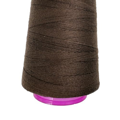 Thick Polyester Thread for Wig Making & Hair Extension Sewing, Brown, 3 Pcs Curved Needles - color: Brown