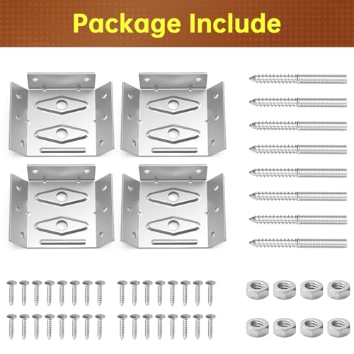 4 PCS Fixirons Surface Mount Corner Brackets - size: 4 Pcs