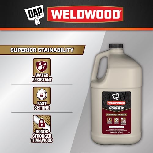 DAP Weldwood Professional Wood Glue, Yellow, 1 gal (7079800483)