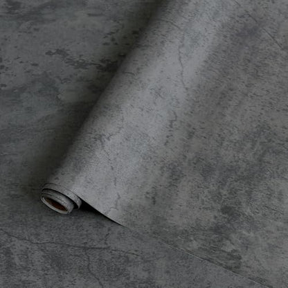 BAYYA Concrete Wallpaper Peel and Stick Wall Paper for Bedrooms Cement Wrap - color: blue/grey, size: 15.8" x 1181"