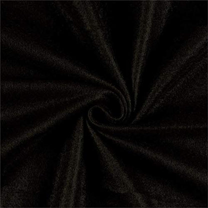 Polar Fleece Solid Black, Fabric by the Yard - color: Black
