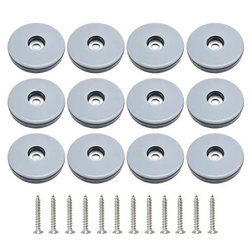 Furniture Sliders Chair Glides 1.5" Heavy Duty Furniture Glides Sliders Reusable Round Chair Leg Slides with Stainless Steel Screws Move Your Furniture Easy Safely Protects Your Floor - 12 Pack - size: 1.5"_12 Pack