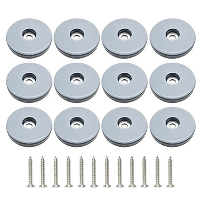 Furniture Sliders Chair Glides 1.5" Heavy Duty Furniture Glides Sliders Reusable Round Chair Leg Slides with Stainless Steel Screws Move Your Furniture Easy Safely Protects Your Floor - 12 Pack - size: 1.5"_12 Pack