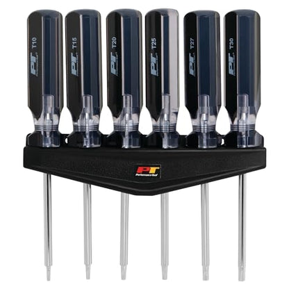Performance Tool W80006 6-Piece Star Screwdriver Set with Rack - size: Stardriver Set w/Rack (6pc)