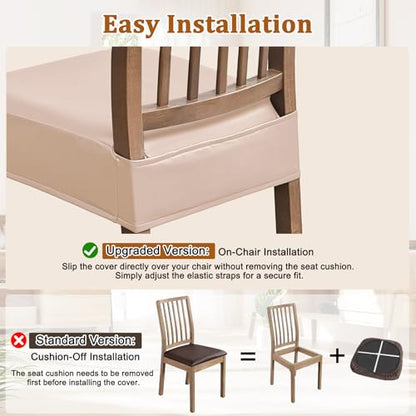 Dioxide Chair Covers,Seat Covers for Dining Room Chairs,Light Camel,Set 2 - color: Model B - Light Camel, size: set of 2