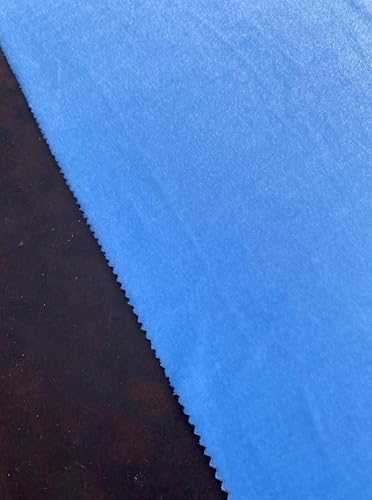 Premium Stretch Velvet Fabric by The Yard - Wrinkle-Resistant - Soft - Upholstery Fabric - Polyester Spandex Blend - for Clothing and Crafts - Resistant – 58-60 Inches Wide (Baby Blue, 1 Yard) - color: Baby Blue, size: 1 Yard