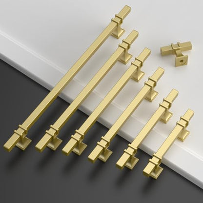 Asidrama 10 Pack 3 Inch(76mm) Brushed Gold Kitchen Cabinet Handles, Cabinet Pulls Kitchen Cabinet Hardware for Cupboard Drawer Pulls - color: Brushed Gold, size: 3" Hole Center