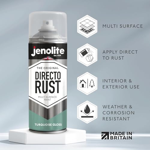 JENOLITE Directorust Gloss Finish Aerosol, Turquoise 1x13.5oz - color: Turquoise Blue