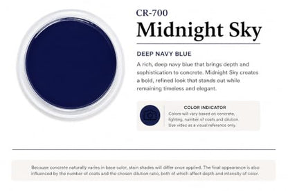Cement Stain Concentrate - Midnight Sky Dark Blue 8oz - color: Midnight Sky (Dark Blue), size: 32 ounce
