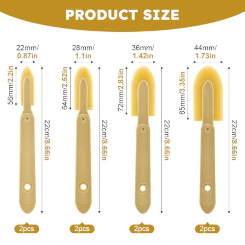 8pcs Rubber Caulking Spatula Tool, Caulk Remover Smoothing Tool