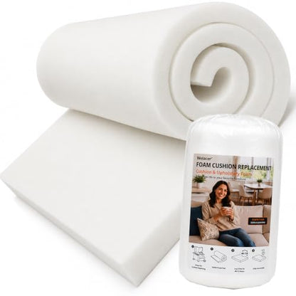 Upholstery Foam Pad, 72x24x2in Cushion Replacement for Couch - size: 72x24x2in