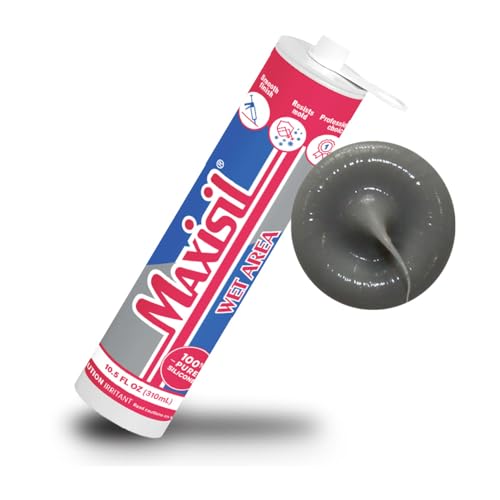 Maxisil Wet Area Silicone Sealant 310ml - A10 Grey - color: A10 Grey