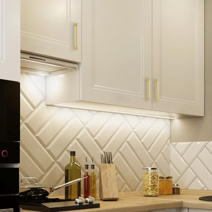 HOME EDIT Brushed Gold Cabinet Handles Zinc Pulls 7 Inch 10 Pack - color: Brushed Gold, size: 7 inches Hole Center