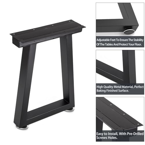 Taelakeni 22 Inch Metal Coffee Table Legs Bench Legs, Trapezoid - color: Trapezoid, size: 22 IN