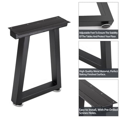 Taelakeni 22 Inch Metal Coffee Table Legs Bench Legs, Trapezoid - color: Trapezoid, size: 22 IN