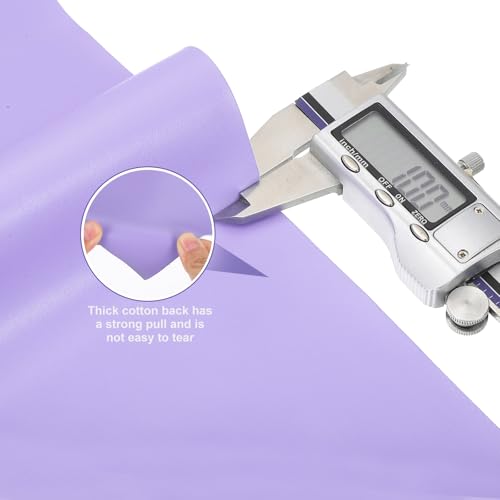 PATIKIL PU Faux Leather Fabric Nappa Grain 0.4 Yards Length 54"x14"x0.04" Soft Synthetic Leather Material Sheets 1mm Thick for Bags DIY Crafts, Light Purple - color: Light Purple, size: 54"x14"x0.04"
