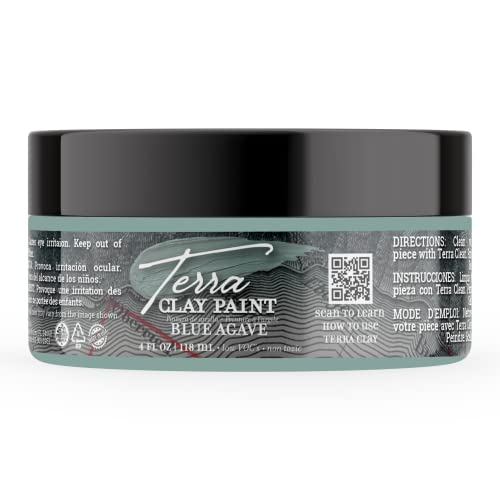 Dixie Belle Paint Company Terra Clay Paint - Blue Agave (4oz) - color: Blue Agave, size: 4 Fl Oz (Pack of 1)