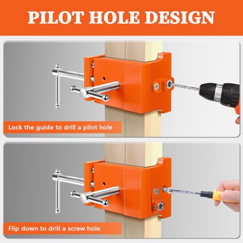 Cabinet Installation Tool Kit – Self Centering Drill Bit Set and Cabinet Clamps, Woodworking Hinge Drill Guide for Doors, Drawers & Hardware Alignment