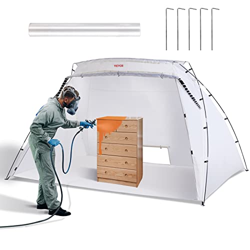 VEVOR Portable Paint Booth 10 x 7 x 6 ft Extra Large Spray Paint Tent Kit - size: L120*W84*H72inch