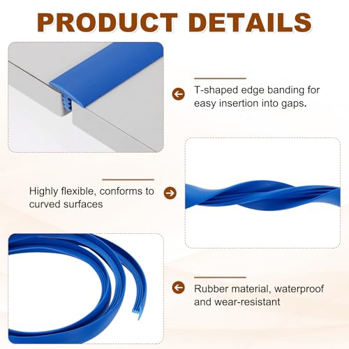 uxcell t Rubber Trim Molding 5/8 Inch x 20ft Edge Banding Trims Blue - color: Blue, size: 5/8 Inch x 20 ft
