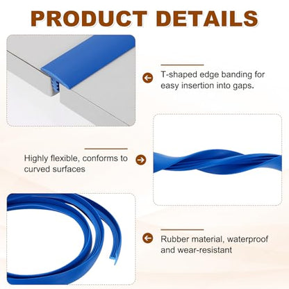 uxcell t Rubber Trim Molding 5/8 Inch x 20ft Edge Banding Trims Blue - color: Blue, size: 5/8 Inch x 20 ft
