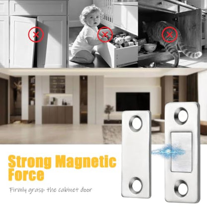 Cabinet Magnetic Catch,Ultra Thin 4 Pack Cabinet Door Magnetic Latch