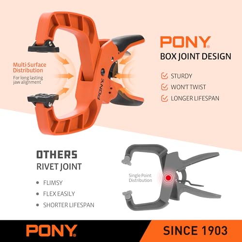 PONY 2-Pack 4 Inch Quick Release Ratcheting Wood Clamps
