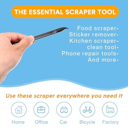 Honoson 9 Pcs Cleaning Scraper Tool Detailing Picks Non Scratch, Black - color: Black