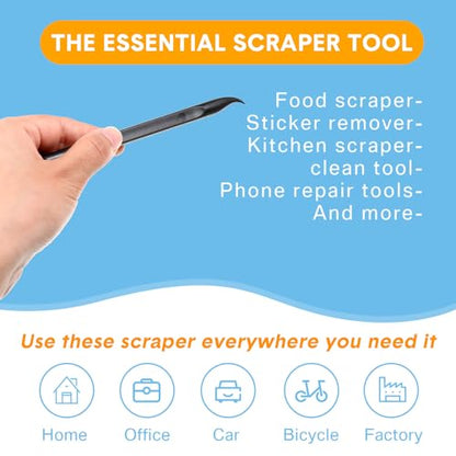 Honoson 9 Pcs Cleaning Scraper Tool Detailing Picks Non Scratch, Black - color: Black
