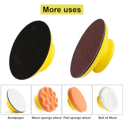 2 Pcs Sanding Blocks 3 inch Round Hook and Loop Sanding Block for Woodworking Furniture Restoration Automotive Body Arts Crafts Hand Sanding Block - color: 3in Round