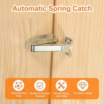 PATIKIL Automatic Spring Latch 4 Pcs with Screws for Cabinet/Drawer