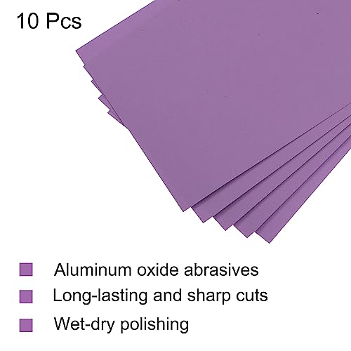 uxcell 10Pcs Sanding Sheets 800 Grit 9"x3.7" Aluminum Oxide Sandpapers - style: 800 Grit