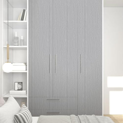 Wood Grain Contact Paper 15.7" x 236" Peel and Stick Wallpaper Grey - color: Gray, size: 15.7" x 236"
