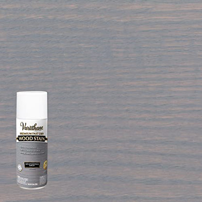 Varathane Premium Fast Dry Weathered Gray Wood Stain Spray - color: Weathered Gray, size: 10.25 Ounce (Pack of 6)