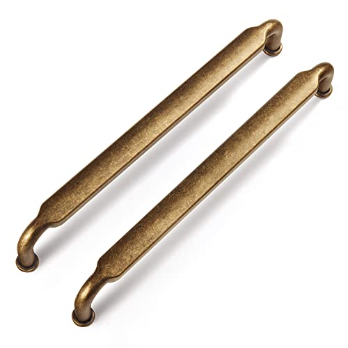Goo-Ki 6 Pack 6-1/4 Inch （160mm） Hole Center Cabinet Pulls Antique Brass Zinc Alloy Kitchen Drawer Pulls Drawer Handles 6.7 Inch Length 2202-GT-160 - color: Antique Brass, size: 6-1/4 Inch Hole Centers