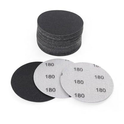 MAXMAN 3" Sanding Discs, 180 Grit Hook & Loop Sandpaper, Silicon Carbide - style: 180 Grit