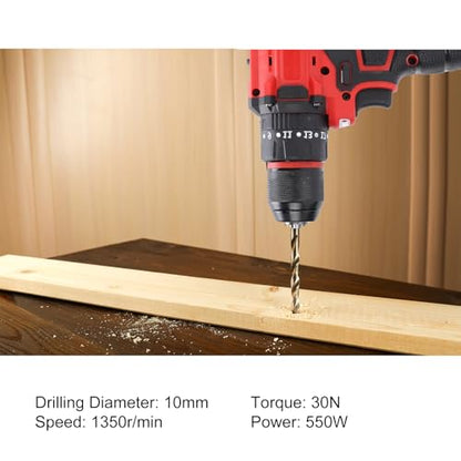 Cordless Drill and Impact Driver Set for Furniture Assembly(US Plug 110V)