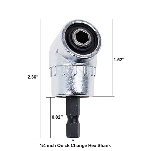 Flexible Drill Bit Extension w/Right Angle Adapter 11.5" Shaft