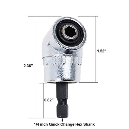 Flexible Drill Bit Extension w/Right Angle Adapter 11.5" Shaft
